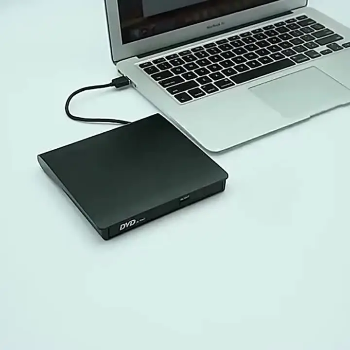 External CD DVD Drive For Laptop, Portable Slim USB 2.0 CD DVD Burner Player, CD/DVD +/- RW ROM Optical Driver For Laptop Support Windows 10/8.1/7/XP/Vista, Linux, Mac OS