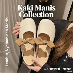 Sandal Flat Wanita Autentik Tren Korea Kasual Modis Model Terbaru Sepatu Fashionable dan Modern untuk Penampilan Anda