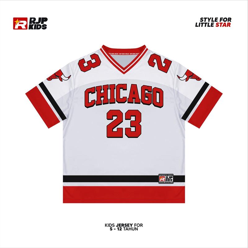(Jersey untuk anak) RJP KIDS Jersey Anak 23 Chicago Vintage Oversize ...