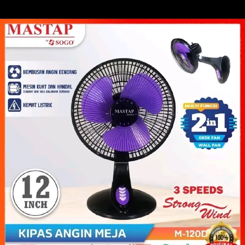 deskfan mastap 12inchi 2in1 bisa wallfan bisa deskfan 1