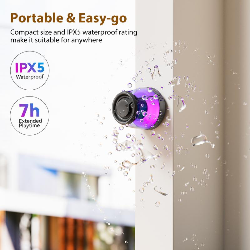 MUA 1 TẶNG 1 XO Loa Bluetooth Mini F62 - Có đèn LED RGB hiệu ứng âm thanh vòm 3D,tích hợp nam châm hít lên kệ tủ máy tính làm giá đỡ điện thoại kết nối 2 loa cùng lúc Bluetooth 5.3 thời lượng pin 7 giờ tặng kèm cáp sạc Type-C và dây treo