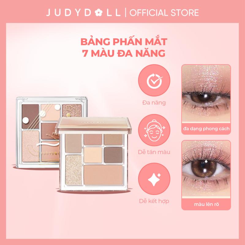 JUDYDOLL Bảng phấn mắt 7 màu Play Color ALL-IN-ONE Palette Tiện lợi Đa năng 8.5g