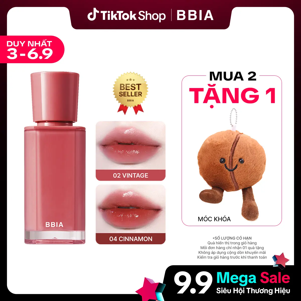 [HOT] [BBIA] Son tint bóng căng mọng, trong trẻo BBIA Glow Tint
