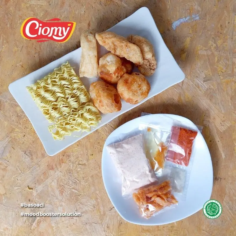 CIOMY Instan Non MSG Chicken Cheese Cuanki Cup Spicy Reguler Lite Tahu Lidah Kering Besar kecil viral rasa Kari suir ayam 4