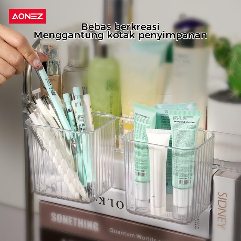 Product Introduction of 【30 day grantee】【 COD 24 Shipping】Aonez Rak Makeup Stainless Rak Susun Aesthetic Rak Dapur Serbaguna Rak Kamar Mandi dengan Roda dan Pegangan rak skincare rak meja aesthetic 6