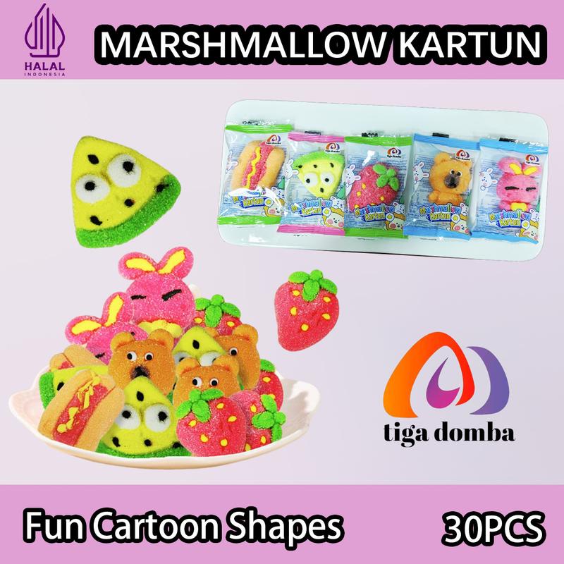 MARSHMALLOW LABUBU KARAKTER PAKET RANDOM MIX, RASA BUAH 1