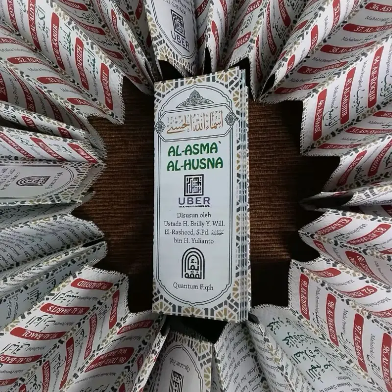 Kartu Lipat Asmaul Husna | Kartu Edukasi Islam | Souvenir acara Anak dan Dewasa