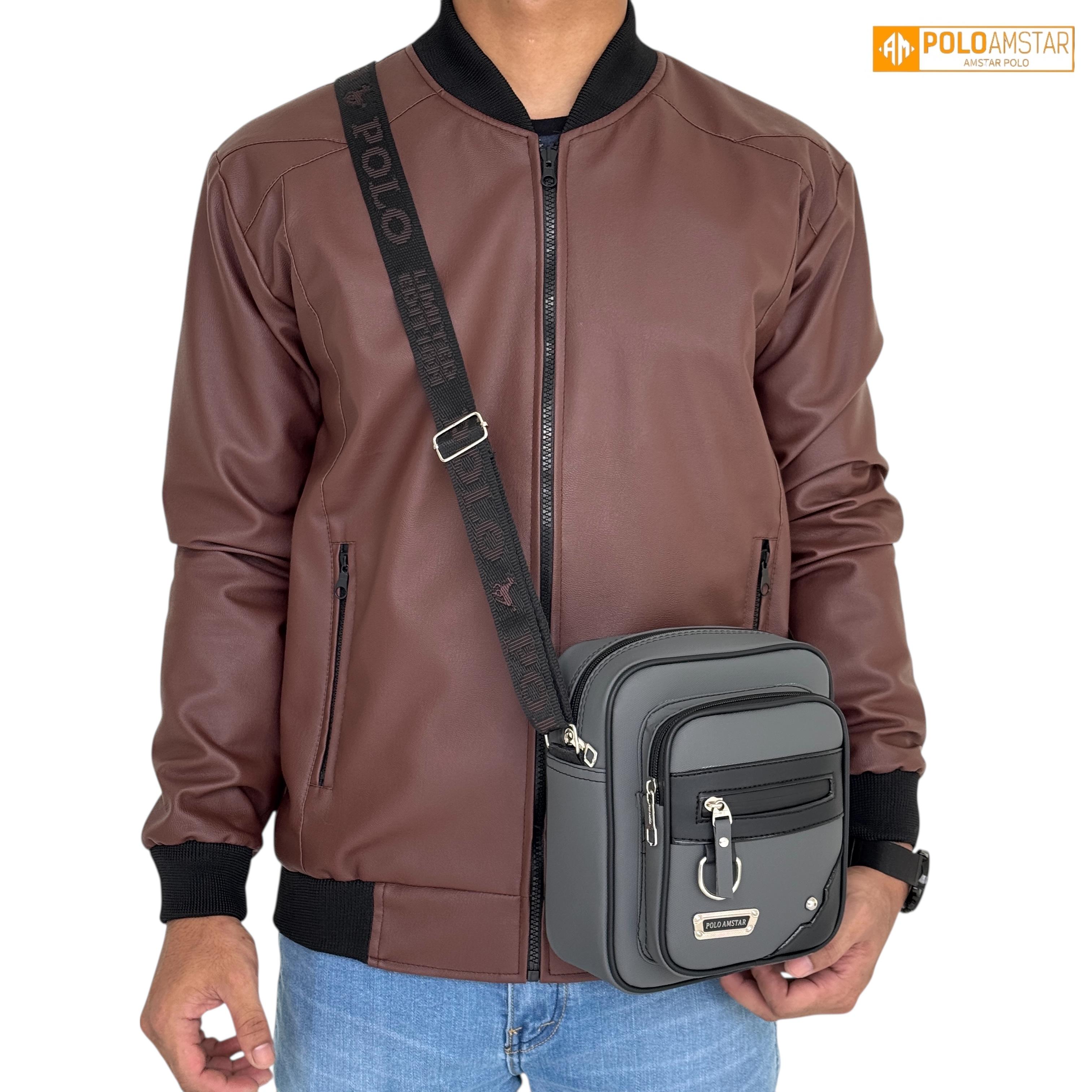 POLO AMSTAR Slingbag Tas Pria Selempang Bahu Casual 3 Ukuran