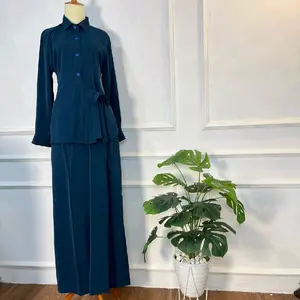 LEANOR - Amora Set Celana Higwaist Marina Silk Casual