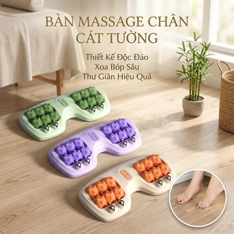 Bàn Massage Chân Cát Tường B1 Thiết Kế Độc Đáo Xoa Bóp Sâu Thư Giãn Hiệu Quả Với Hạt Từ Tính Dụng Cụ Mát Xa Chân 1 Chiếc