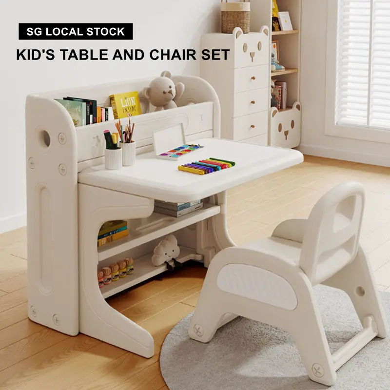 Study Table Study Desk Children's Learning and Chair Set Foldable Drawing Dining Table
