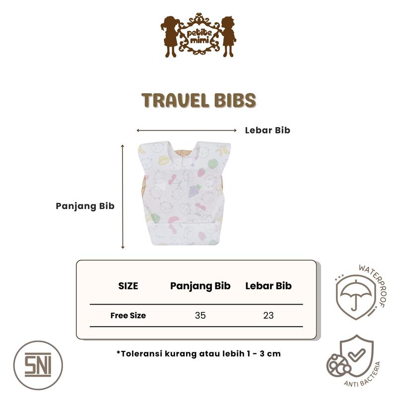 Petite Mimi Travel Disposable Baby Bibs - Celemek Makan Bayi Dapet 10 per Pack - SNI Waterproof 2
