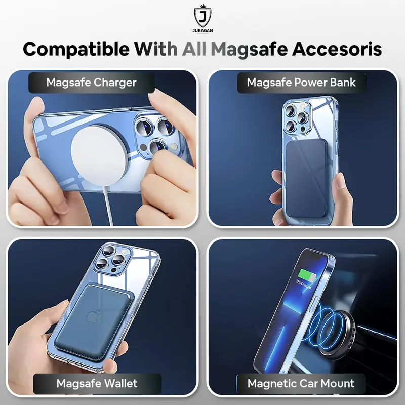 Casing Magnetic Case Untuk Iphone 16 Pro Max 16 Plus 15 14 11 13 12 11 Promax 14 Plus Bumper Casing Cover Crystal Protection Hybrid Silicone Aksesoris 6