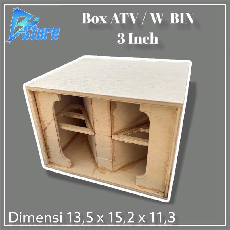Speaker Miniatur Box Model ATV/W-BIN 3 Inch Triplek Baru 0