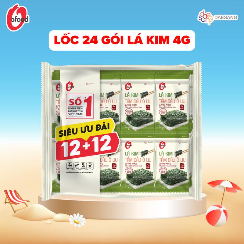 Rong Biển Lá Kim tẩm dầu Ô Liu 4G O’Food – Ăn Liền Healthy