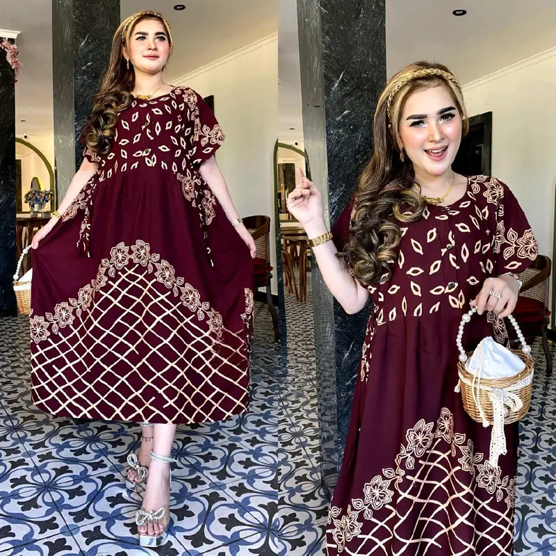 Daster Chibi Viral Daster Rayon Premium Daster Kekinian Daster Jumbo Busui Kancing Lembut Nyaman Menyusui 4