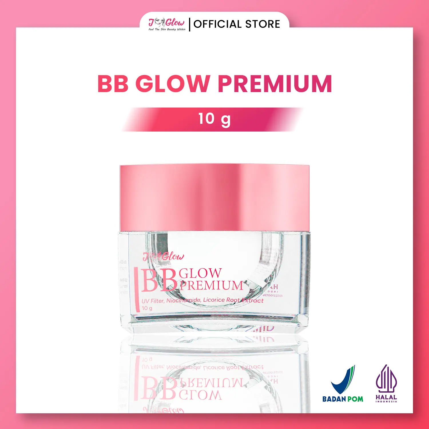 J-GLOW - BB Glow Premium - Day Cream Untuk Melindungi Wajah Dari Paparan Sinar - 10 g