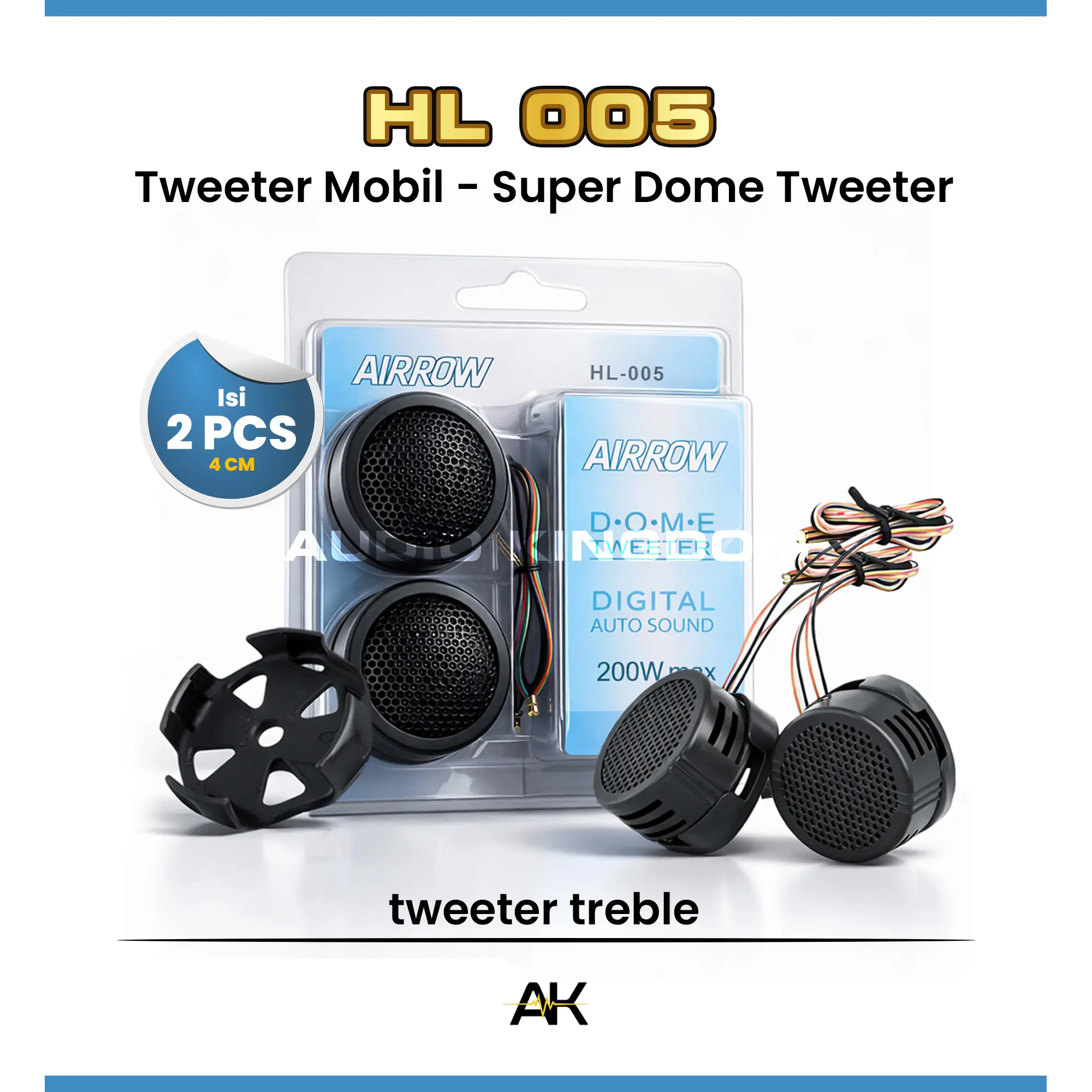 Tweeter Mobil HL-005 Airrow Super Dome 4 Ohm 200W Twiter