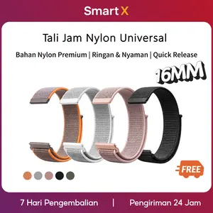 【Pengiriman 24 Jam】Tali Jam Nylon 16MM 22MM –  Nylon Watch Strap untuk Smartwatch Universal