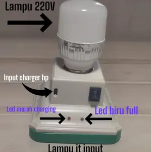 lampu emergancy lampu jt joule thief DC 3,7volt to AC 220volt  lampu darurat lampu pengganti lilin Charger