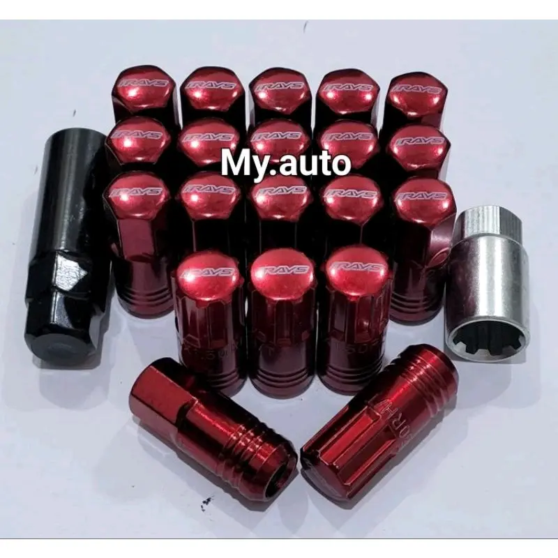 (New Arrival) Racing Composite Lock & Nut Hex 17(Material Besi)Wheel ...