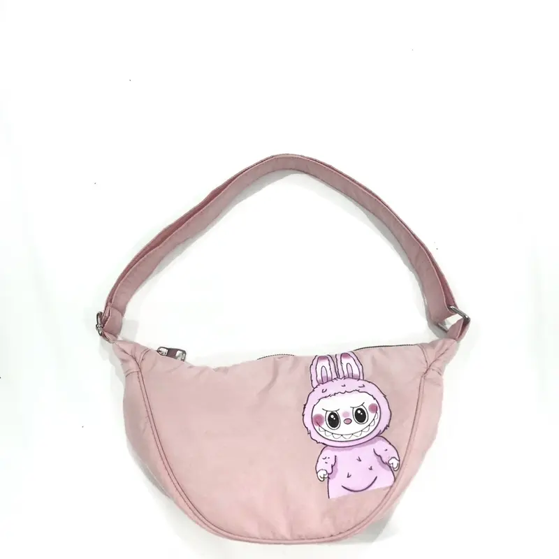 Ifti xeina tas selempang wanita labubu viral slingbag kasual sablon premium karakater bahan nylon muat premiu 2
