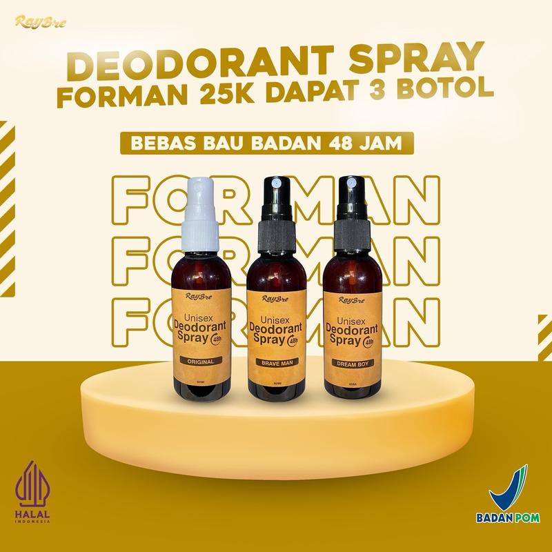 Paket deodorant spray Aroma cowok hanya 25ribu dapat 3 botol 60ml free pouch 0