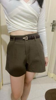 Product Review of CELANA PENDEK SHORT PANTS HIGHWAIST FREE BELT MX871 from V**🦋 0