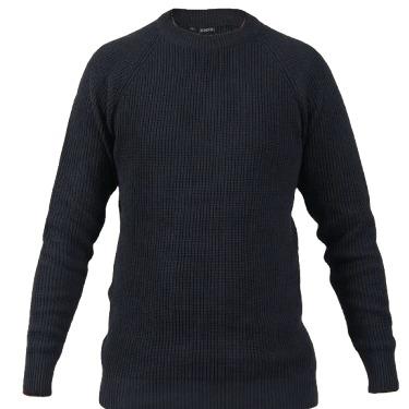 Product Introduction of Sweater Rajut Premium Cotton Wool Pria Forzie Mats - Black Knit Crewneck O Neck Polos Tebal Lengan Panjang Hitam Slim-fitting Crew Neck Santai Wol Knitwear Cardigan Baju Katun Kerah Navy Motif Cowok 2