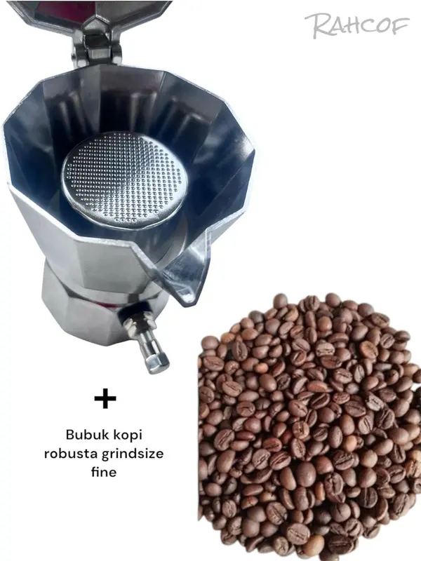 Mokapot Modifikasi include Adaptor Pompa (pentil) free Temper takar dan Puckscreen/ Moka pot Modif Pompa / Adaptor Pompa (pentil) 7