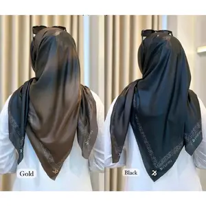 HIJAB SEGI EMPAT MOTIF GRADASI 2 WARNA voal Sublime Lassercut Hanya Boleh Dicuci Dengan Tangan Brown kerudung promo