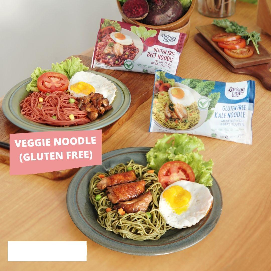 Ladang Lima - Mie Sayur Instan Bebas Gluten dan MSG ( Gluten Free Veggie Noodle ) 76g - Ayam Bawang