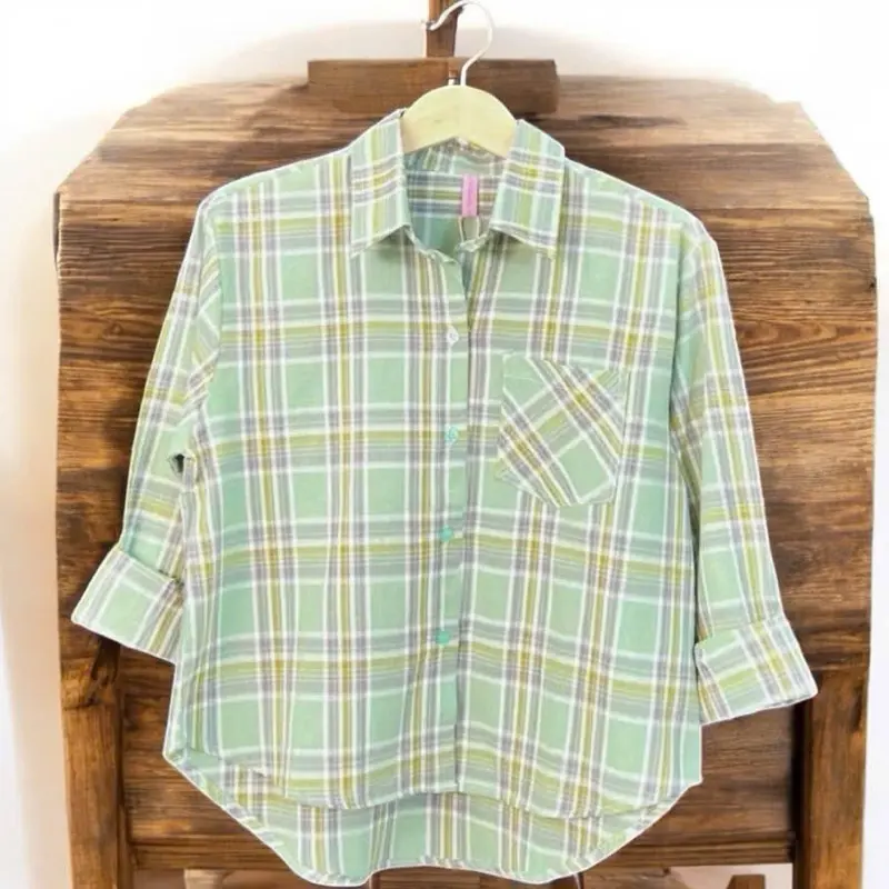 ÁO SƠ MI P-P 113 DÀI TAY GIỌT THẤP GIỌT CAO CHẤT VẢI COTTON KẺ CARO
