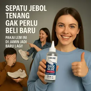 LEM LAH KIE - Lem Sandal dan Sepatu Super Kuar Tahan Air, Perekat, Sealants dan Penambal - Lem Terbaik Untuk Semua Jenis Sepatu dan Sandal