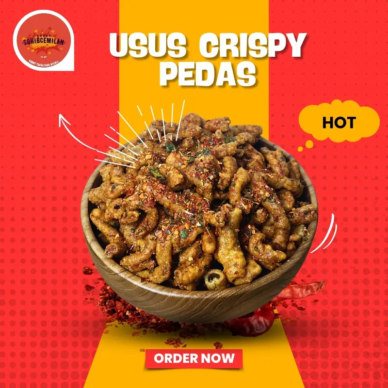 130gr - USUS CRISPY PEDAS DAUN JERUK GORENG ASIN 2