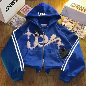 Hoodie Boxy Zip Leather Bordir DRN.CO reflektip