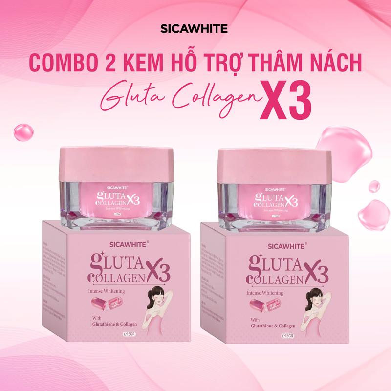 [D74] 2 Hủ Kem Hỗ Trợ Giảm Thâm - Hỗ Trợ Khử Mùi, Dưỡng Da Vùng Dưới Cánh Tay, Đầu Gối, Khuỷu Tay - Gluta Collagen x3 (15gr) (1 Hủ Hoặc 2 Hủ )