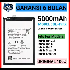Baterai BL-49FX For: Infinix Hot 20i / Infinix Hot 8 / Infinix Hot 9 / Infinix Smart 5 / Infinix Smart 6 Battery Batrai Batre Original 100% Termurah