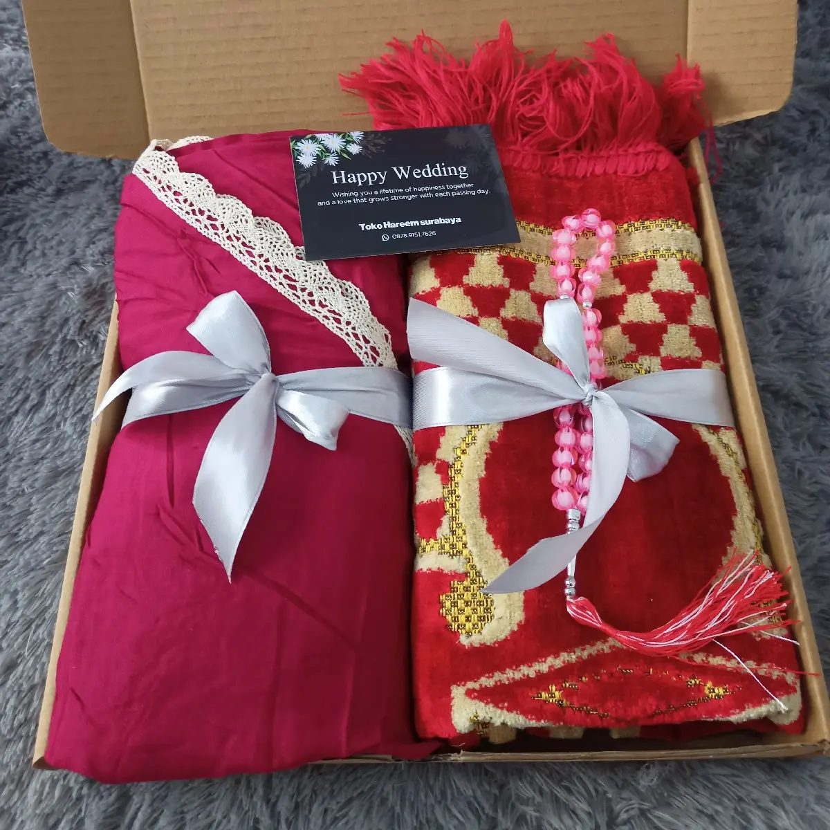 SET HAMPERS MUKENA RAYON SAJADAH BULU TEBAL