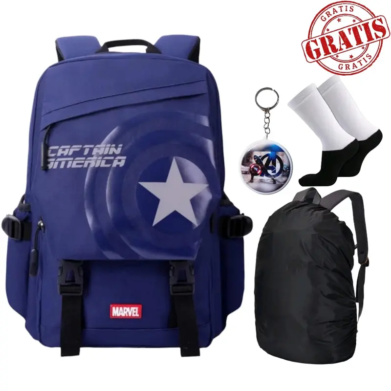 Tas Ransel Sekolah Anak SD Kepala Otot Iron Man Captain Spiderman Kanvas Fashion Bag 8