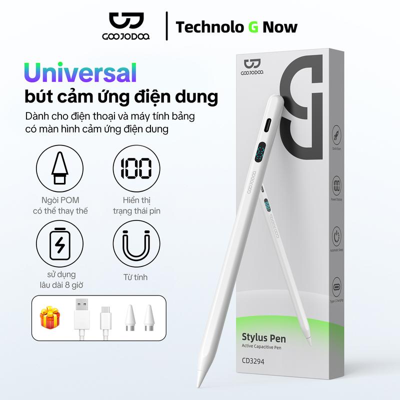 Bút cảm ứng đa chức năng GOOJODOQ có màn hình hiển thị pin chức năng chống chạm nhầm và nghiêng phù hợp với Xiaomi Huawei máy tính bảng IPAD 2018-2025 và điện thoại di động