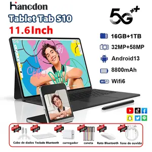 【Keyboard & Mouse Bluetooth Gratis + COD】 S10 2025 Baru 16GB + 1TB RAM 11,6 inci 8800mAh Tablet Gaming Tablet Pembelajaran Siswa Ultra-tipis