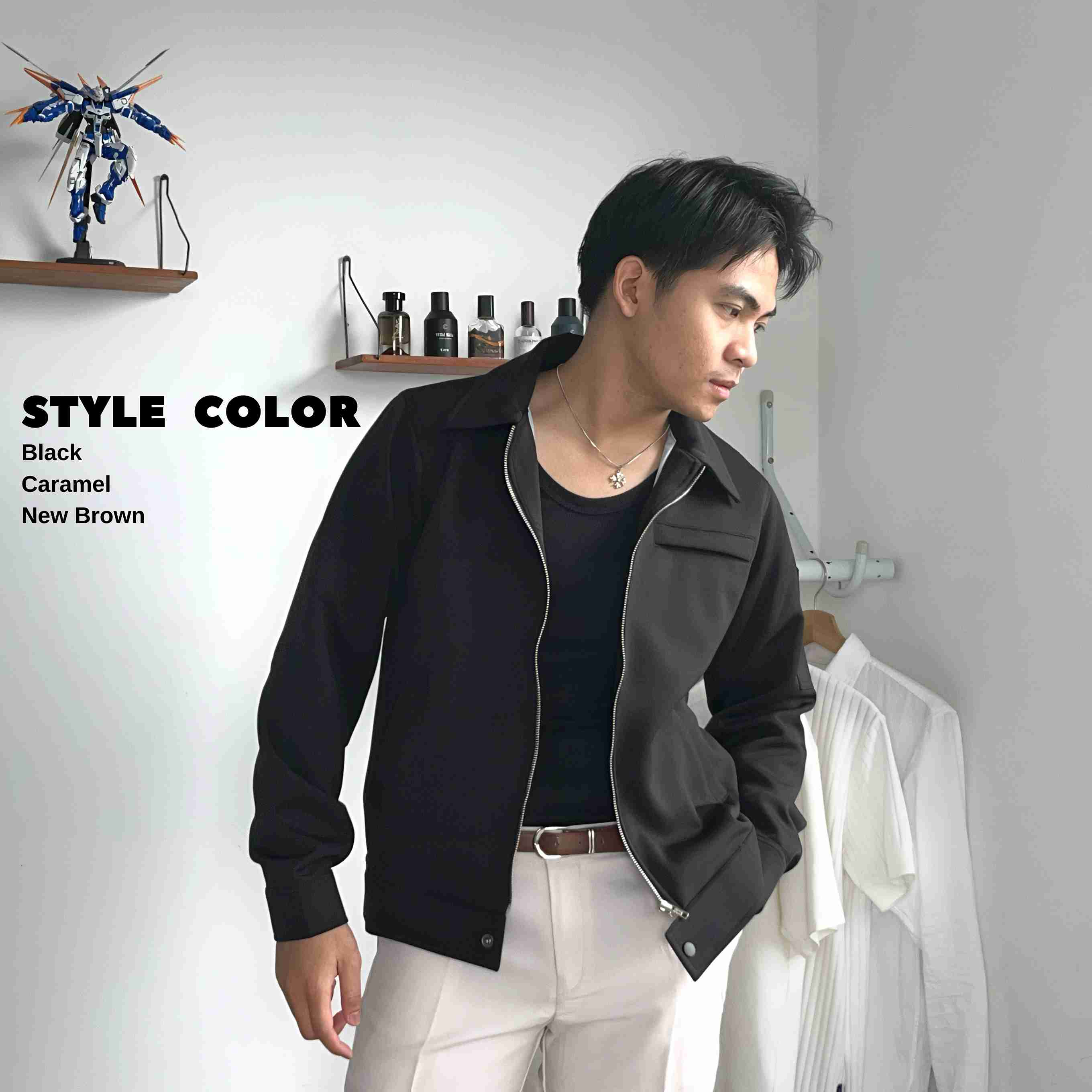 ARGTA Jaket Scuba Work Zipper Pria Premium