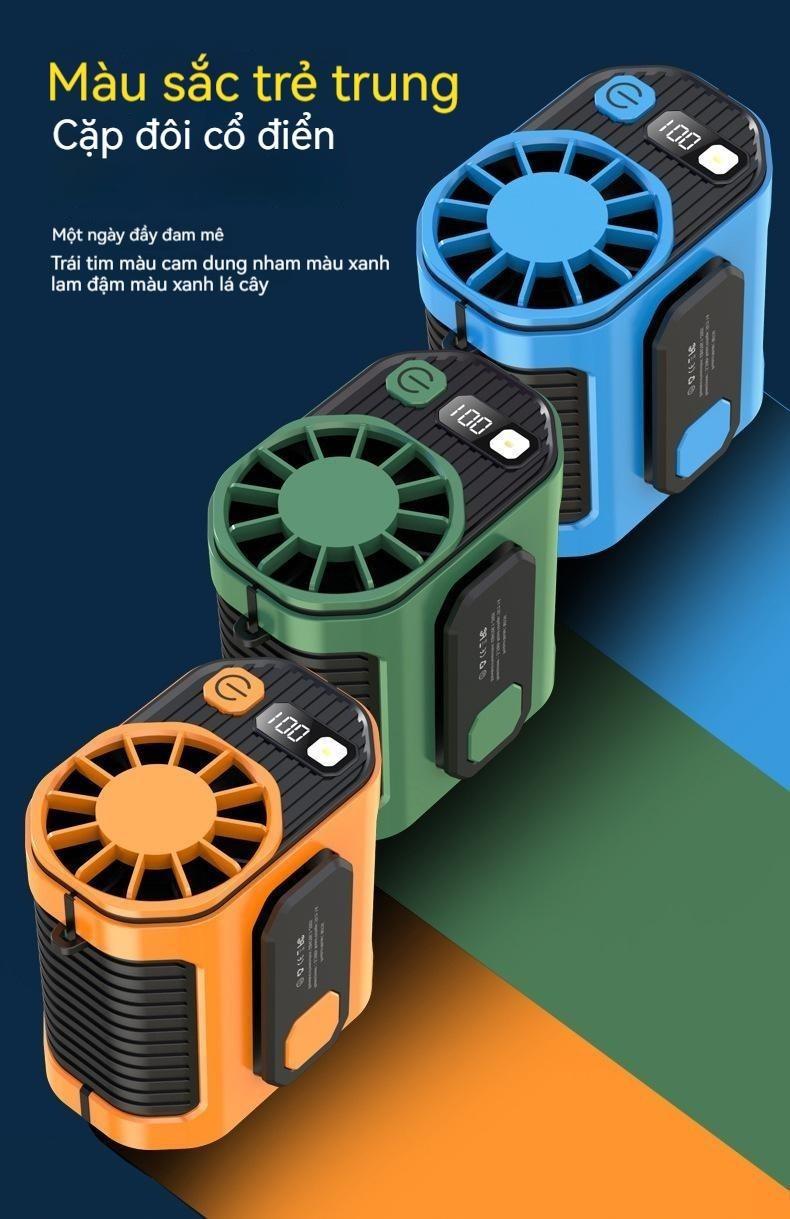 Product Introduction of Quạt treo cổ tay mới tại công trường xây dựng ngoài trời, quạt kẹp thắt lưng di động, quạt USB làm mát mùa hè mini tốc độ cao Phụ Kiện Phụ Kiện quat  deoco quat kiem sac du phong 9