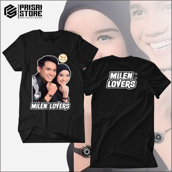 KAOS MILEN LOVERS BAJU MILEN MOTIF GELANG MILEN Dangdut Academy Katun  Nyaman KUALITAS DISTRO KAIN TEBAL COMBED 24s PREMIUM Wanita Oblong Sablon Baju Atasan  Dewasa