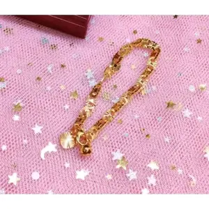 Gelang tangan dewasa motif pecah kopi titanium anti karat