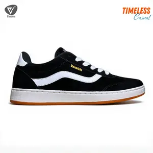Vansiels Timeless Casual Hitam Putih, Sepatu Sneakers Casual Modern Unisex dengan Tampilan Clean