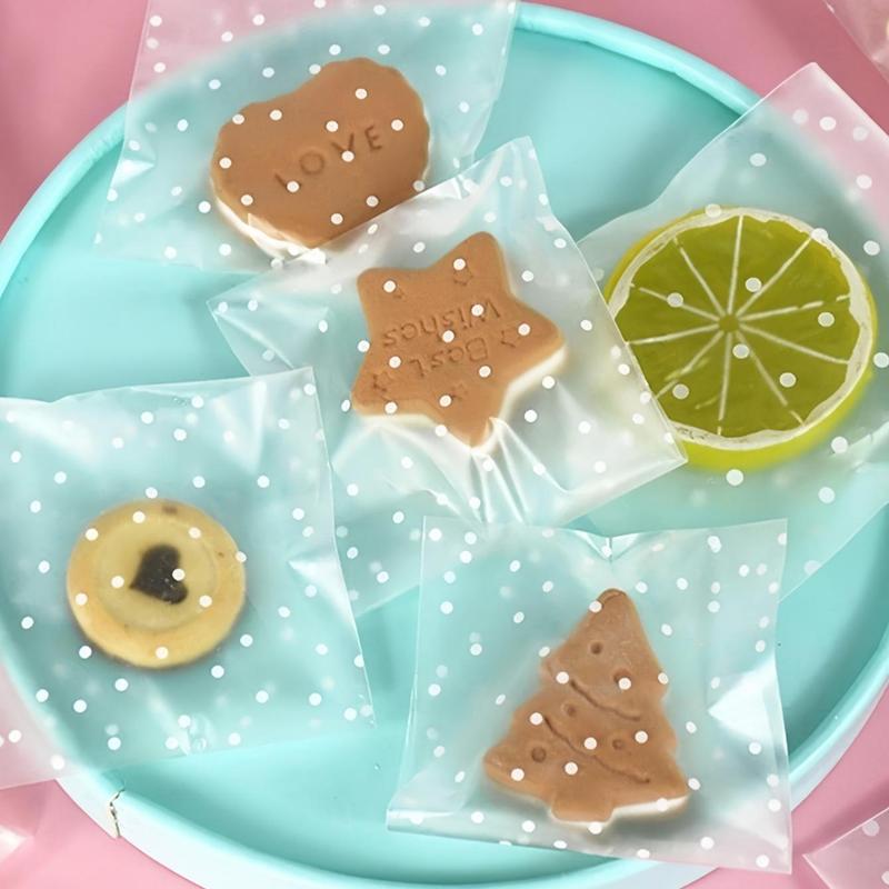 Self-adhesive Cookie Bag, 100pcs Transparent Candy Bag, Gift Wrapping Bag for Cookies, Candies, Gifts, Party Favors 4