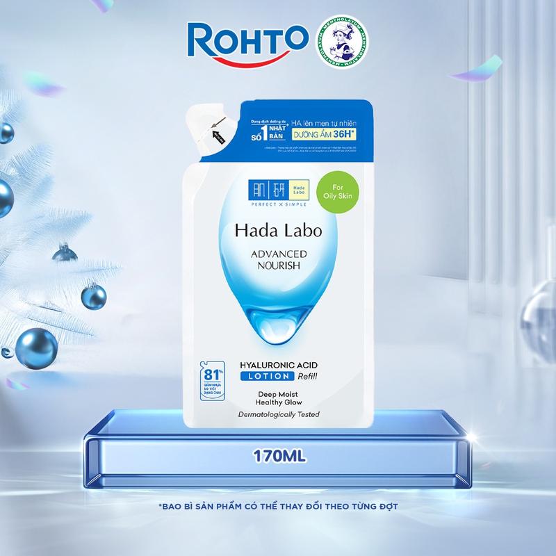 TÚI REFILL LOTION DƯỠNG ẨM CHO DA DẦU HADA LABO ADVANCE NOURISH HYALURONIC ACID LOTION REFILL For Oily Skin 170ml