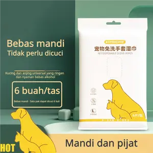 [Ready stock] [COD] PH03 Tisu Basah Anjing Kucing Sarung Tangan Pembersih Spa Murah | Pet Spa Cleaning Gloves | Pet Soft Pet Wipes Dog Cat | Tissue Basah Anabul Hewan Peliharaan Tanpa Mandi hydrolate